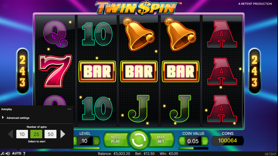 Twin Spin Automatisch afspelen