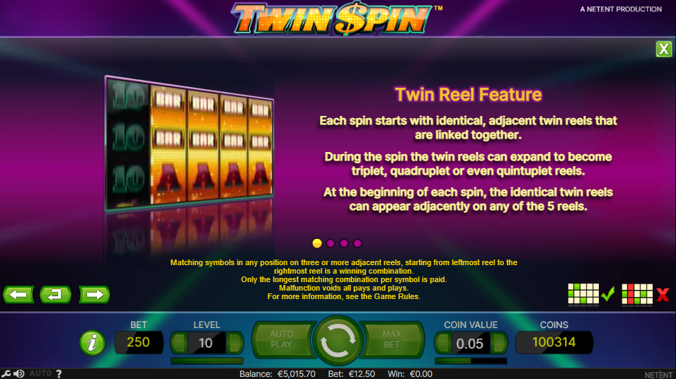 Twin Spin Caractéristiques